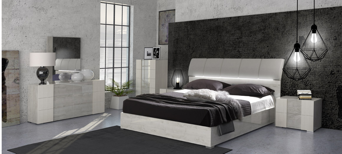 White Gray Bedroom Set